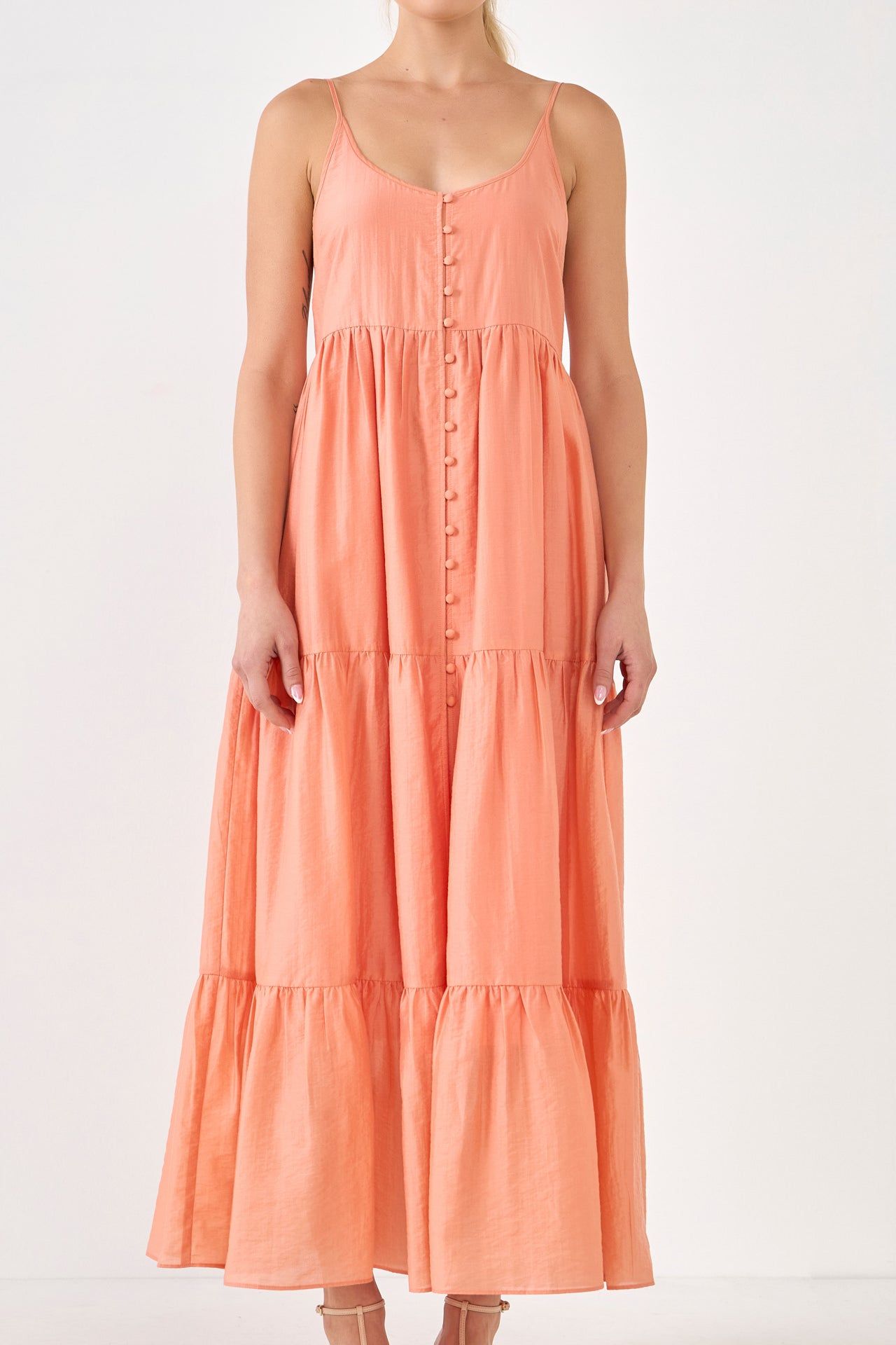 Button Detail Tiered Midi Dress sold by Endless Rose product image thumbnail 2