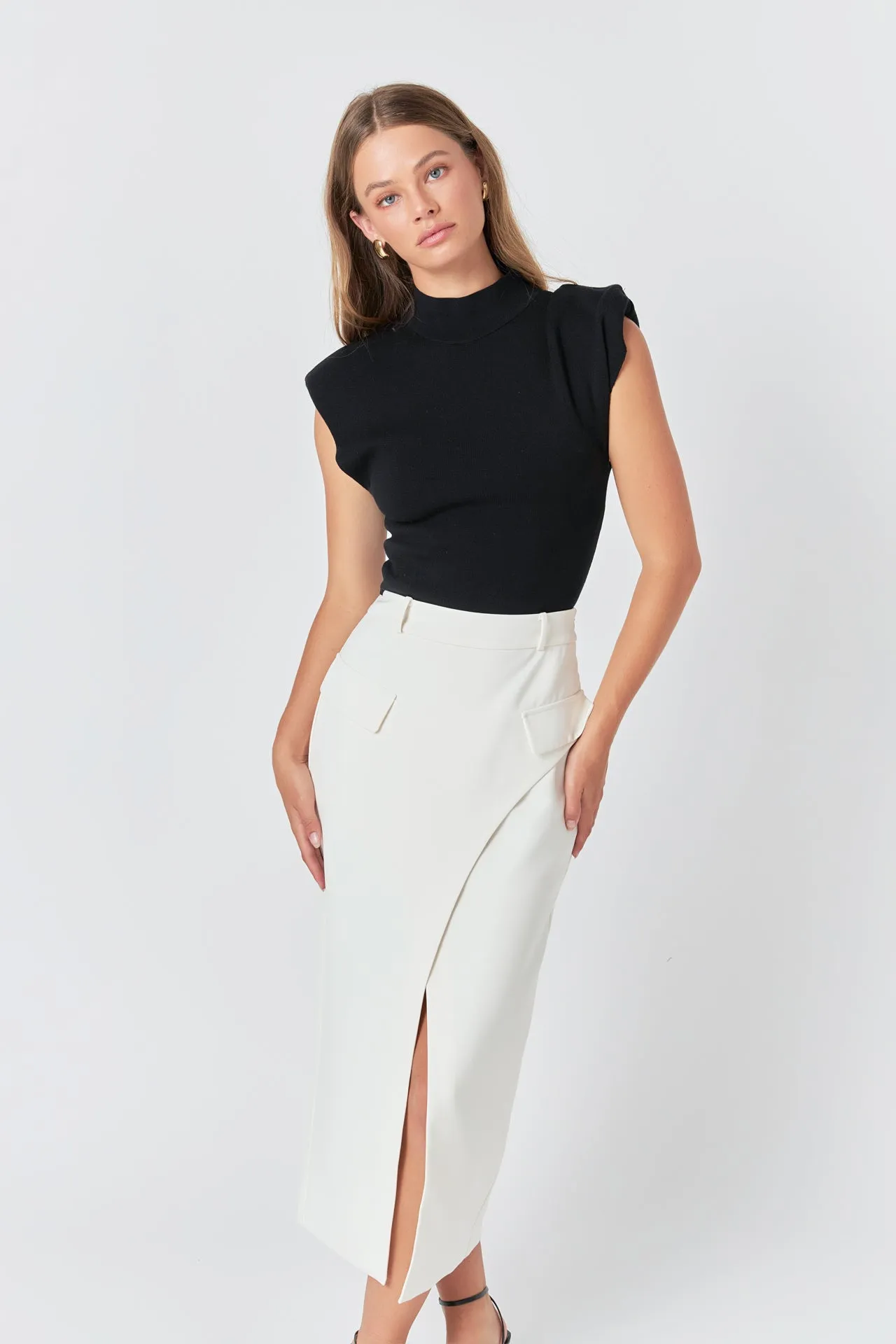 Front Wrapped Pocket Maxi Skirt sold by Endless Rose product image thumbnail 5