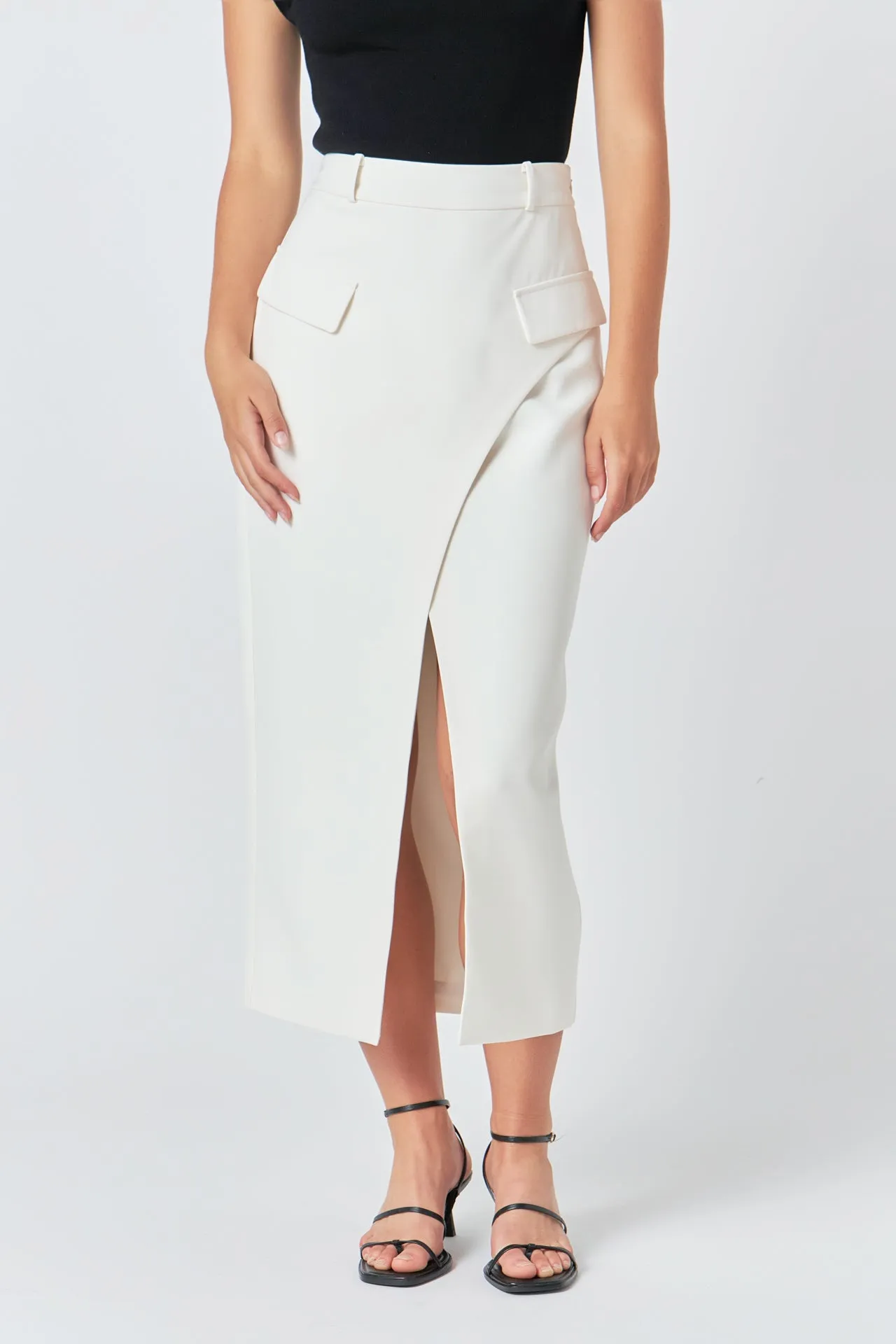 Front Wrapped Pocket Maxi Skirt sold by Endless Rose product image thumbnail 2