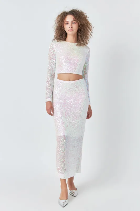 Sequins Open Back Top - Final Sale sold by Endless Rose