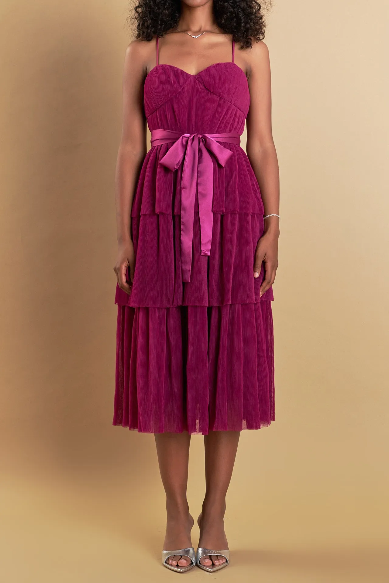 Tulle Tiered Midi Dress sold by Endless Rose product image thumbnail 2