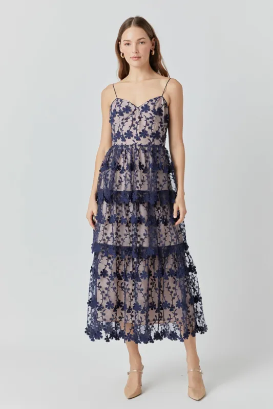 Crochet Layered Midi Dress sold by Endless Rose
