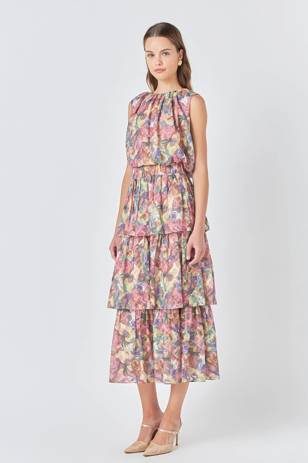 Floral Tiered Maxi Skirt sold by Endless Rose product image thumbnail 3