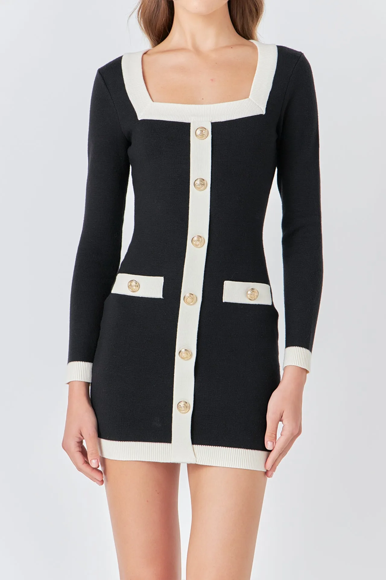 Long-Sleeve Knit Mini Dress sold by Endless Rose product image thumbnail 2