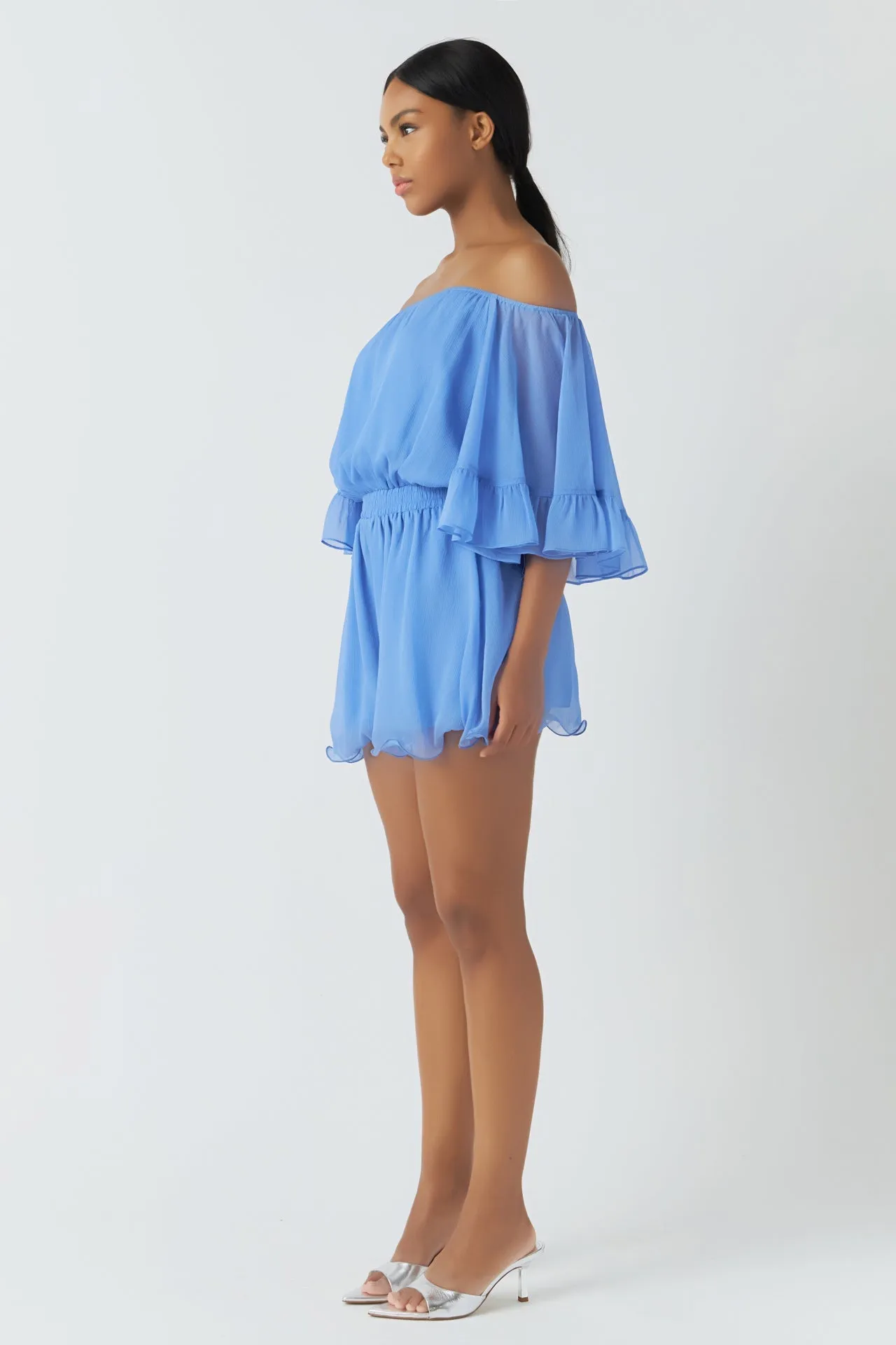 Ruffled Sleeve Romper - Final sale sold by Endless Rose product image thumbnail 3