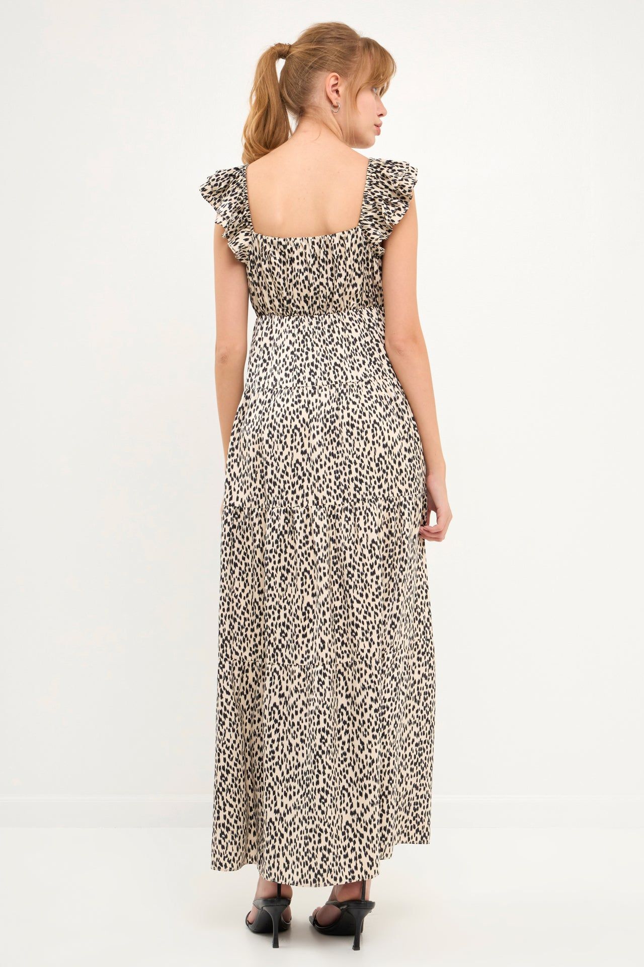 Printed Animal Sweetheart Tiered Maxi Dress sold by Endless Rose product image thumbnail 4