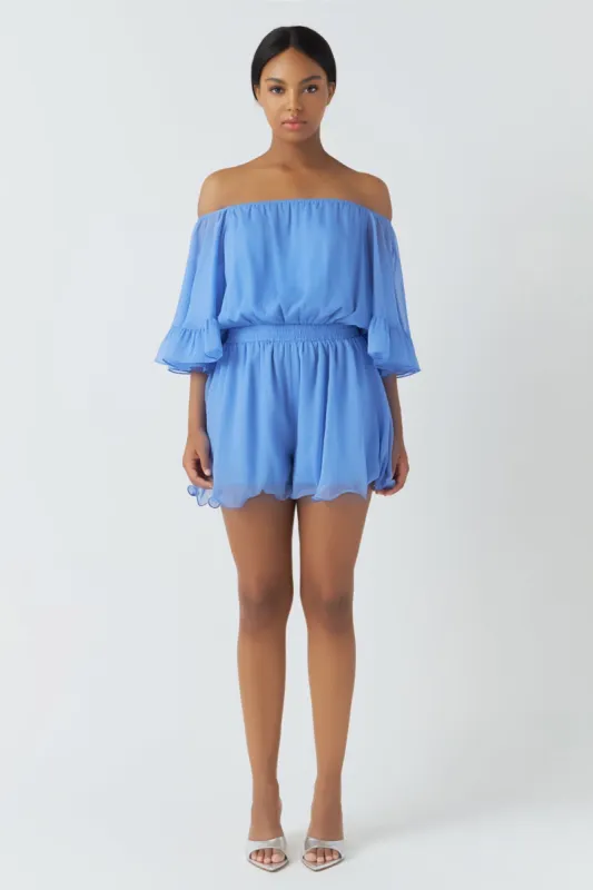 Ruffled Sleeve Romper - Final sale sold by Endless Rose