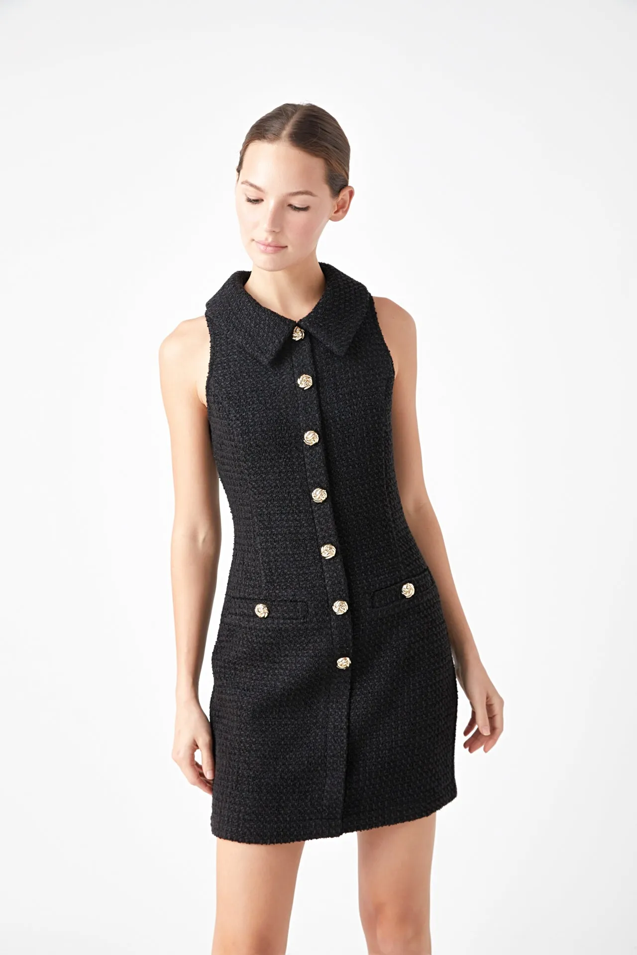 Tweed Halter Mini Dress sold by Endless Rose product image thumbnail 5