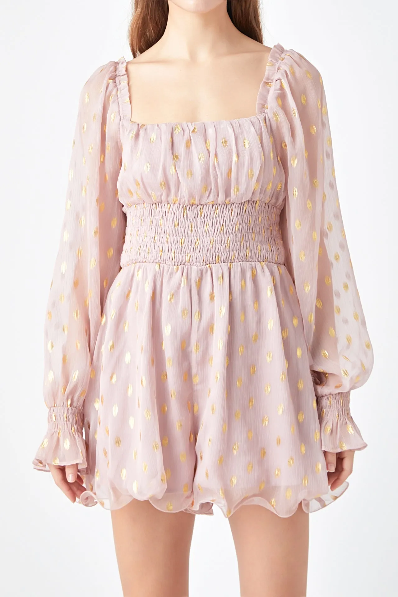 Foiled Dot Long Sleeves Romper sold by Endless Rose product image thumbnail 2