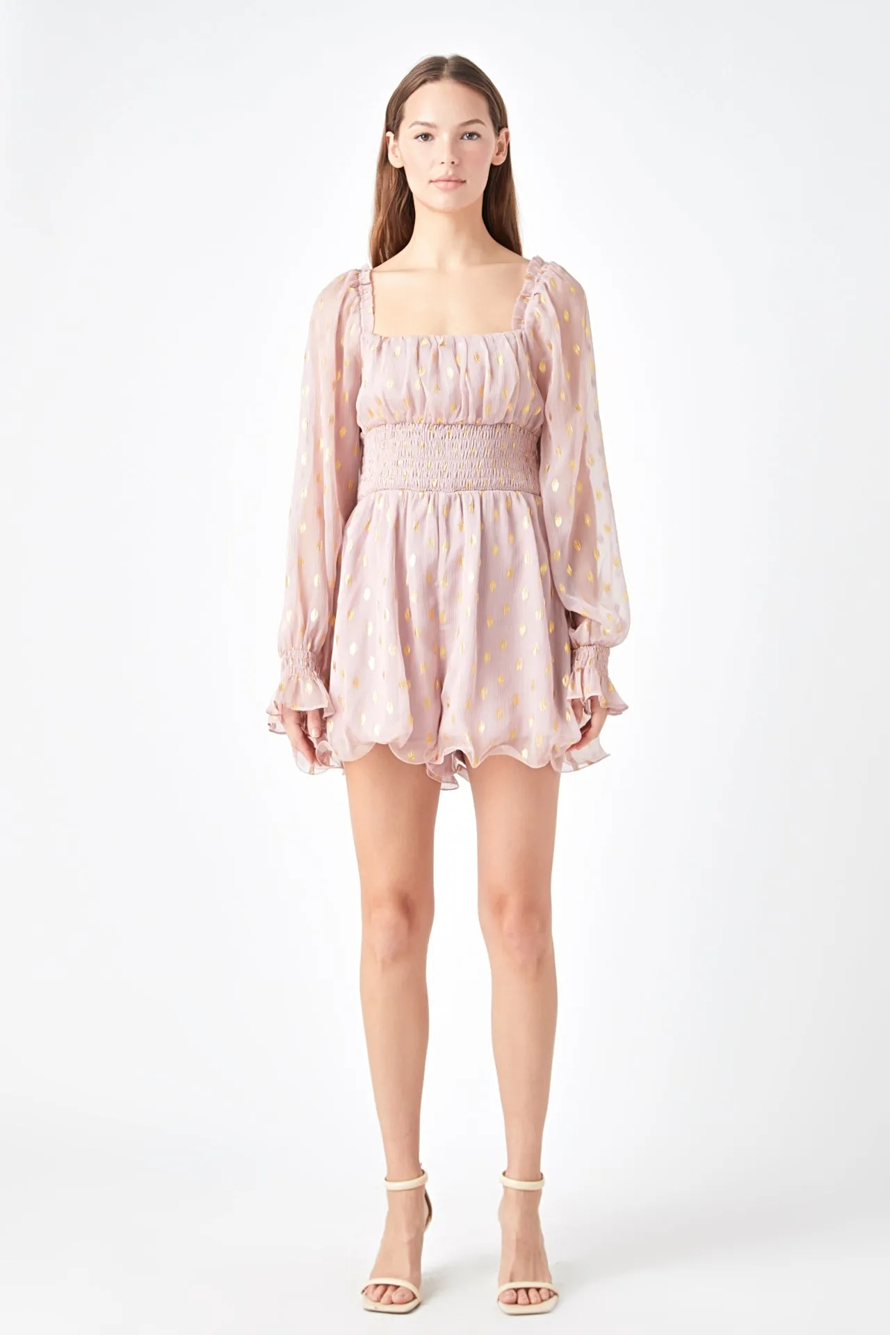 Foiled Dot Long Sleeves Romper sold by Endless Rose