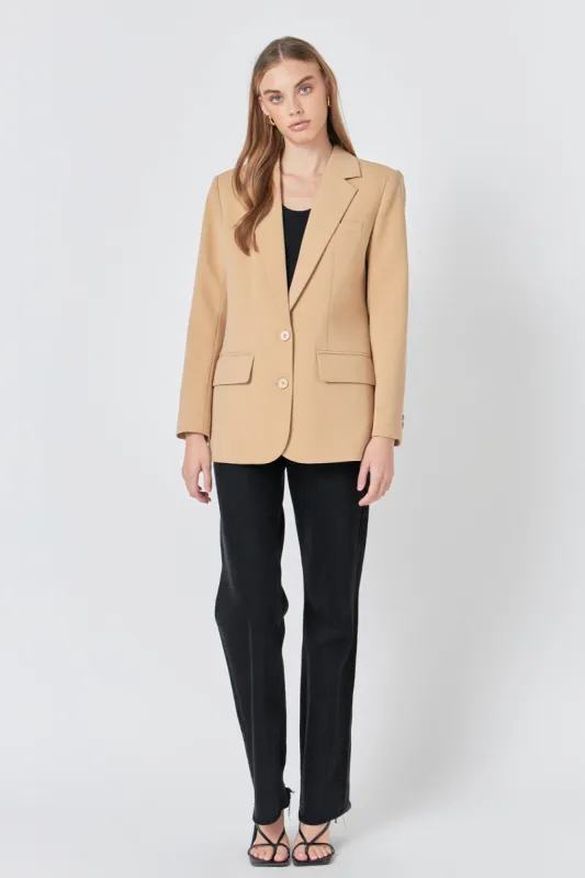 Single Breast 2 Piece Button Blazer sold by Endless Rose