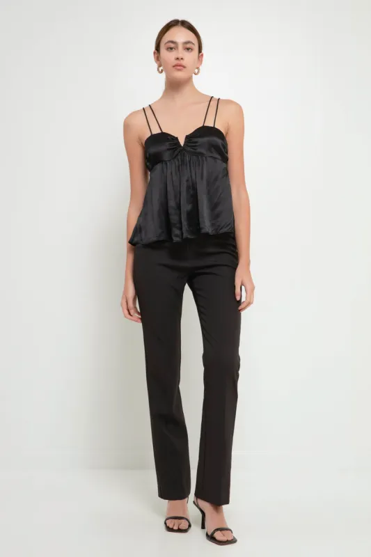 Double Strap Satin Top sold by Endless Rose