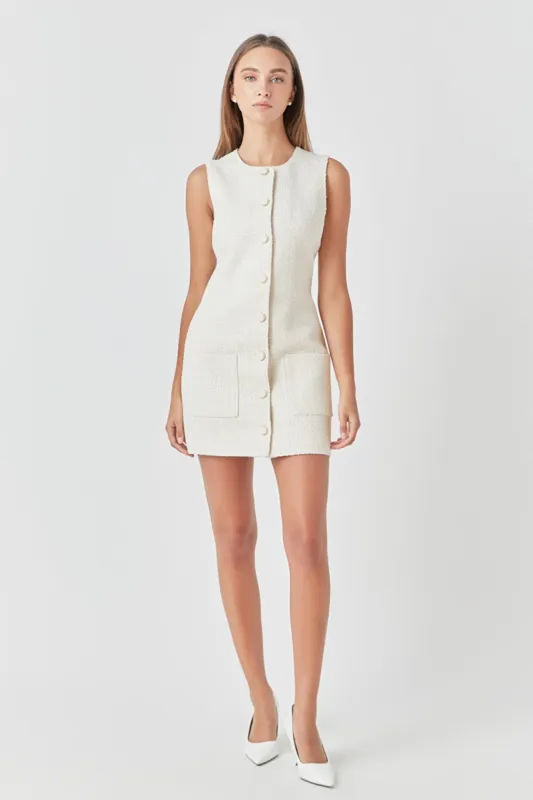 Sleeveless Tweed Mini Dress - Final Sale sold by Endless Rose