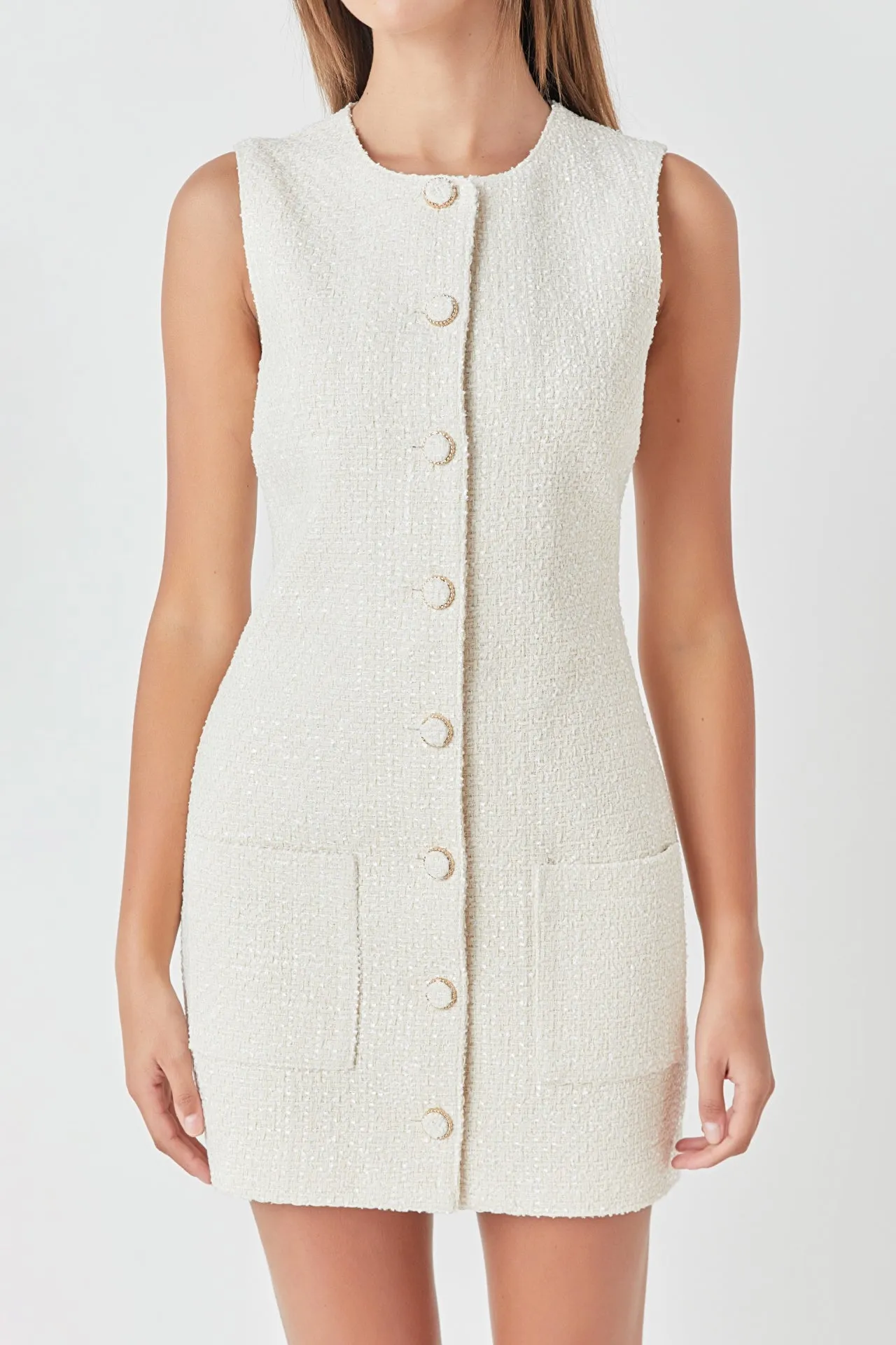 Sleeveless Tweed Mini Dress - Final Sale sold by Endless Rose product image thumbnail 2