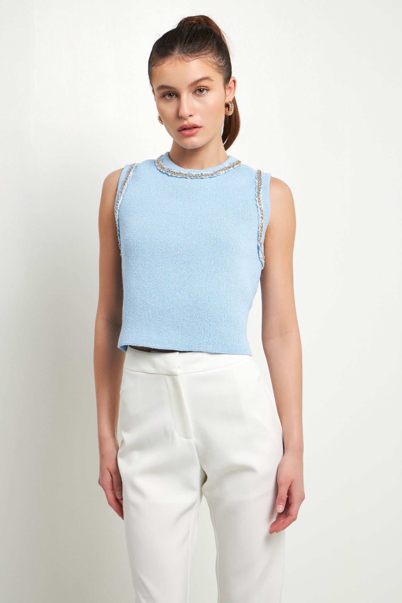 Trim Detail Knit Tank Top sold by Endless Rose product image thumbnail 10