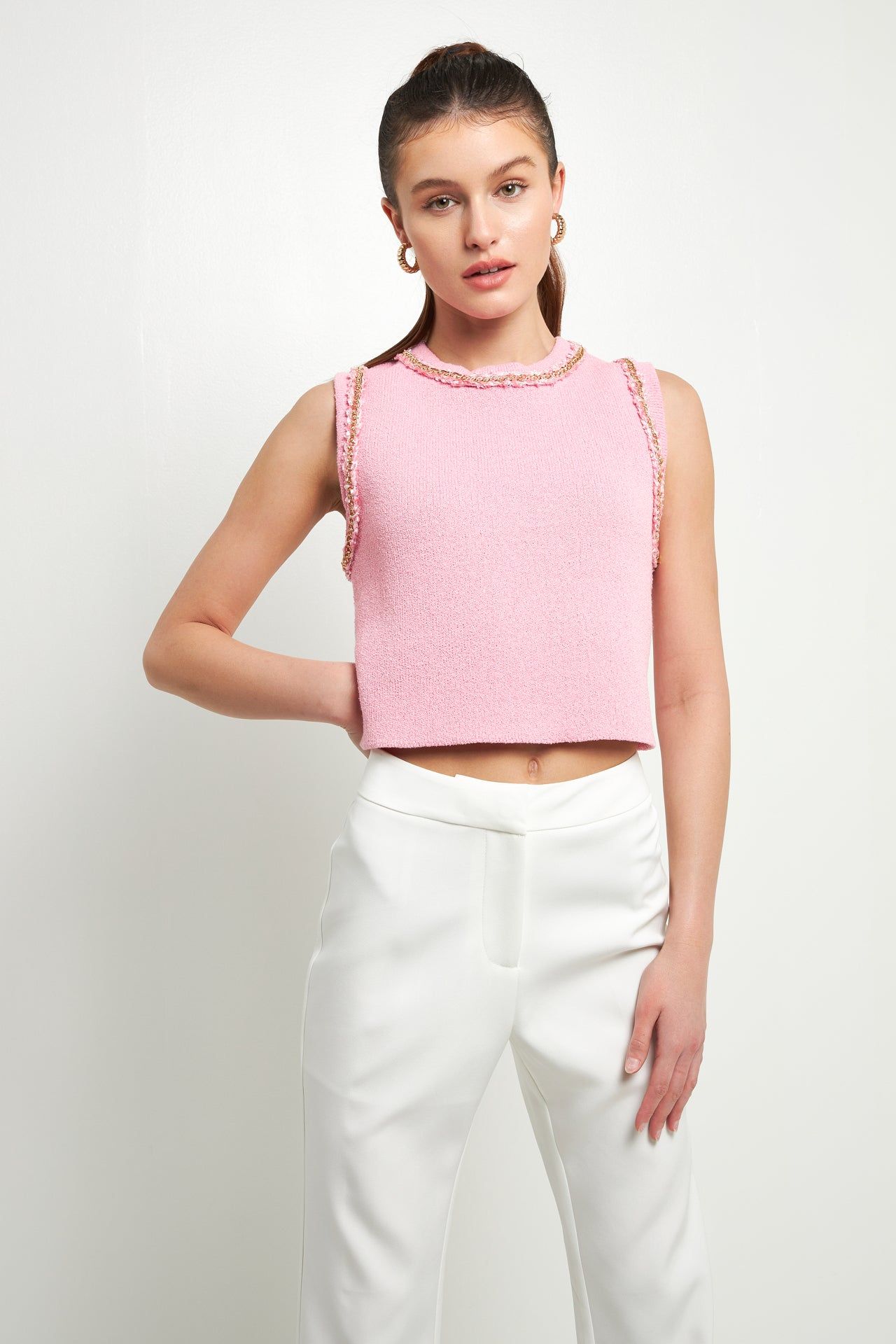 Trim Detail Knit Tank Top sold by Endless Rose product image thumbnail 5