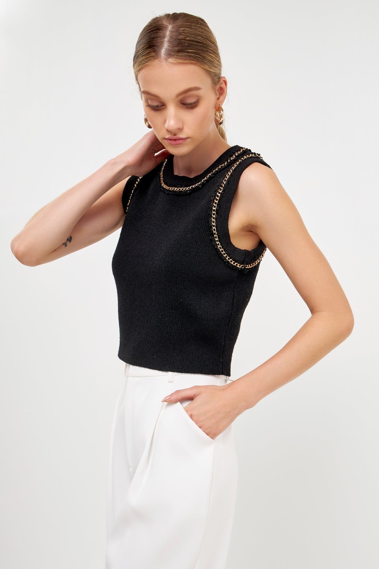 Trim Detail Knit Tank Top sold by Endless Rose product image thumbnail 15