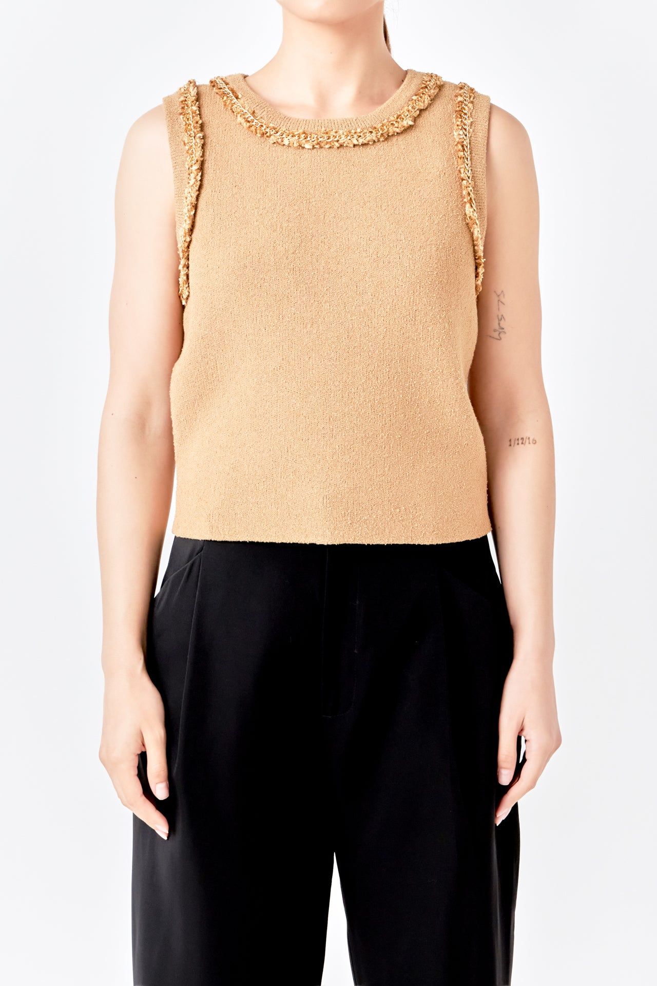 Trim Detail Knit Tank Top sold by Endless Rose product image thumbnail 22