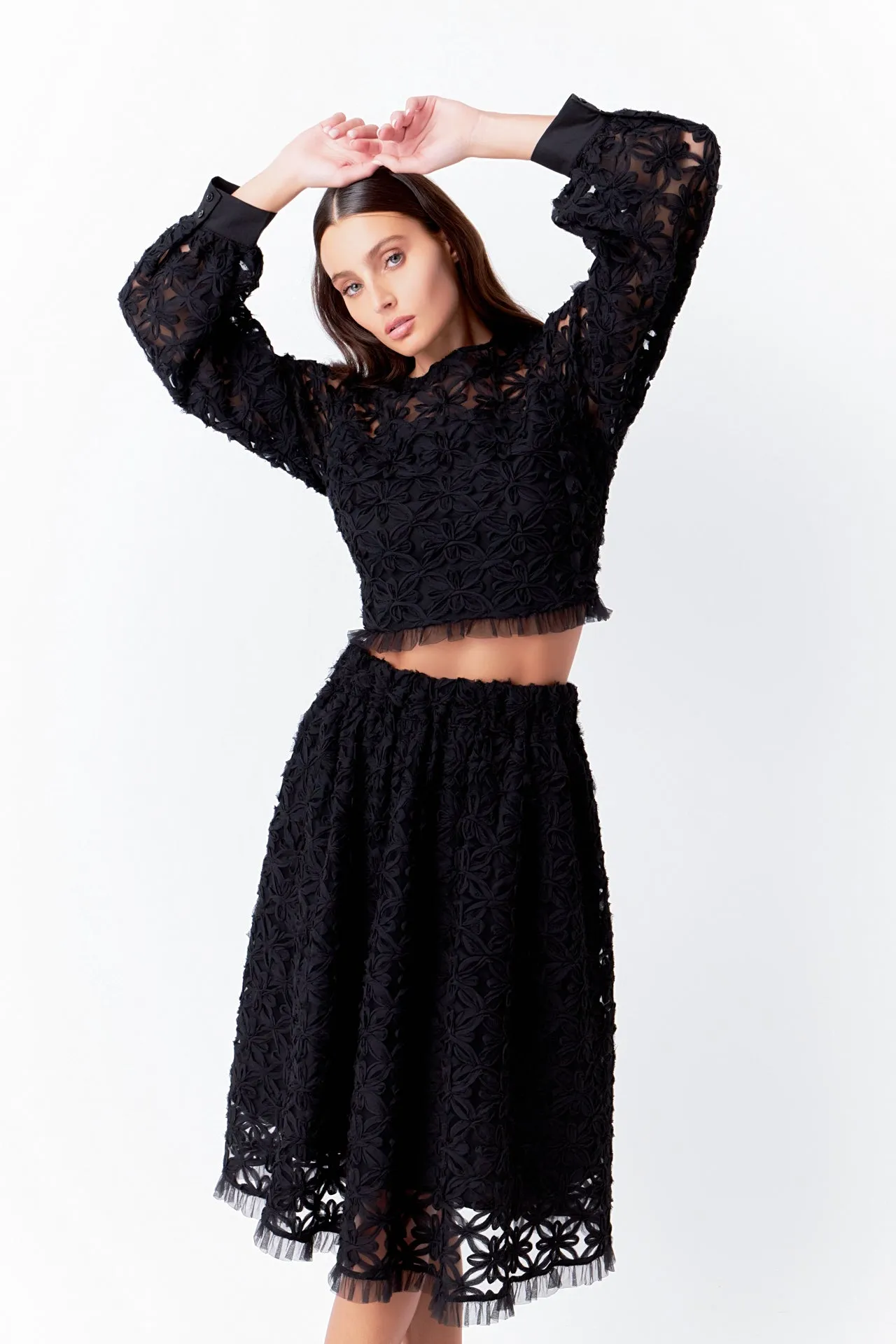 Floral Lace Long Sleeve Top sold by Endless Rose product image thumbnail 5