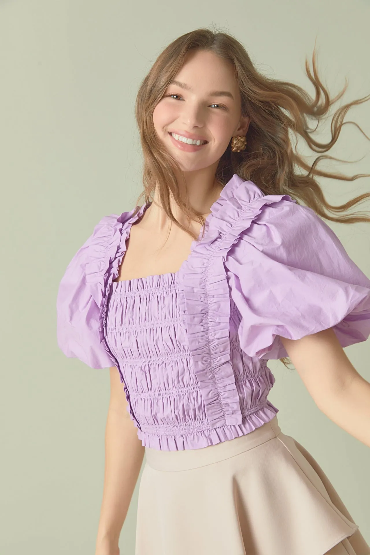 Smocked Puff Sleeve Top - Final Sale sold by Endless Rose product image thumbnail 5