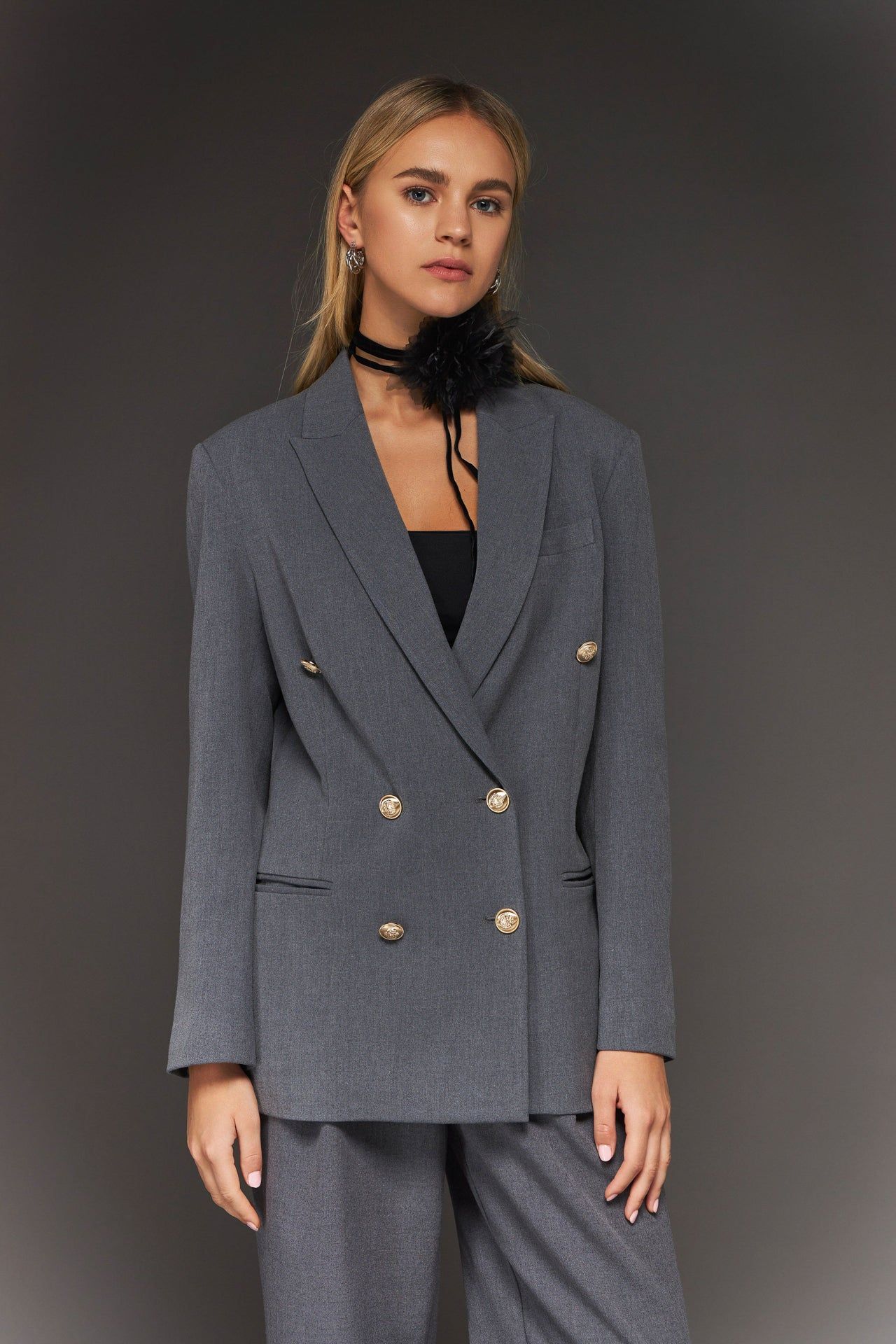 Double-Breasted Boyfriend Blazer sold by Endless Rose product image thumbnail 2