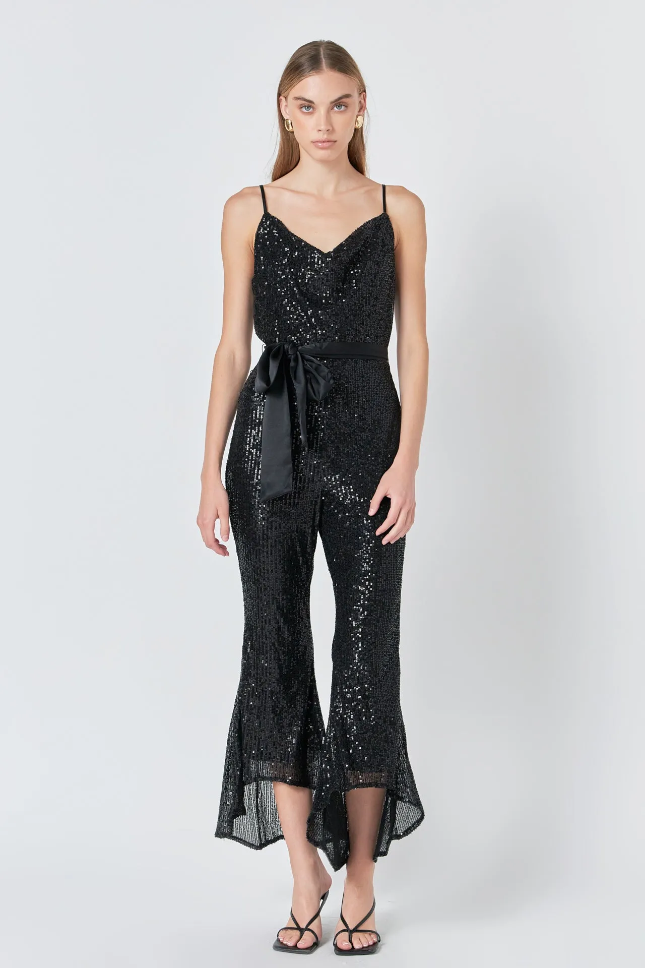 Sequin Spaghetti Strap Jumpsuit sold by Endless Rose