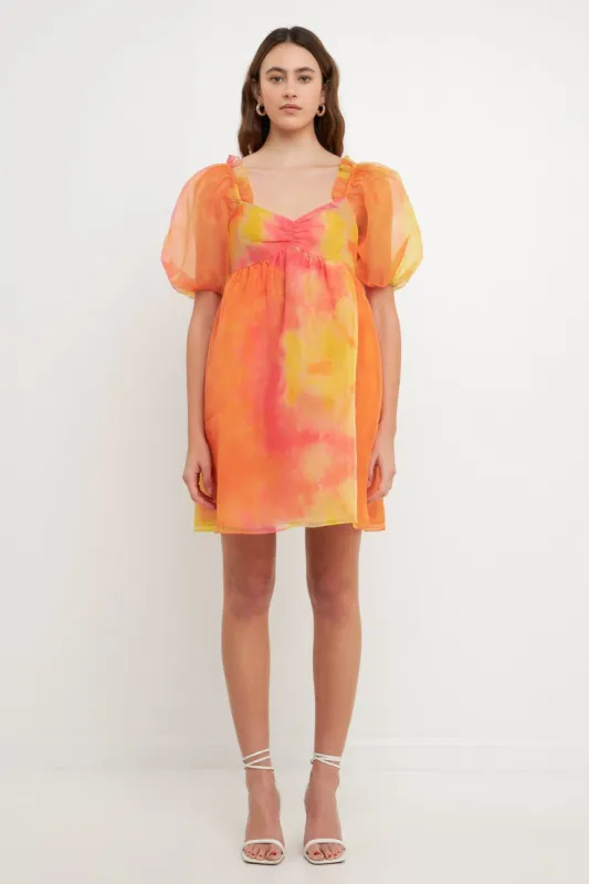 Organze Tie-dye Babydoll Dress sold by Endless Rose