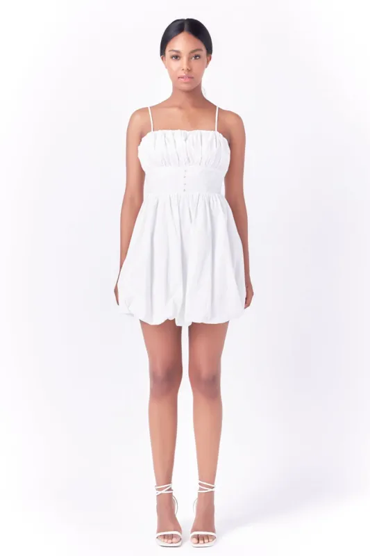 Ruched Blouson Mini Dress sold by Endless Rose