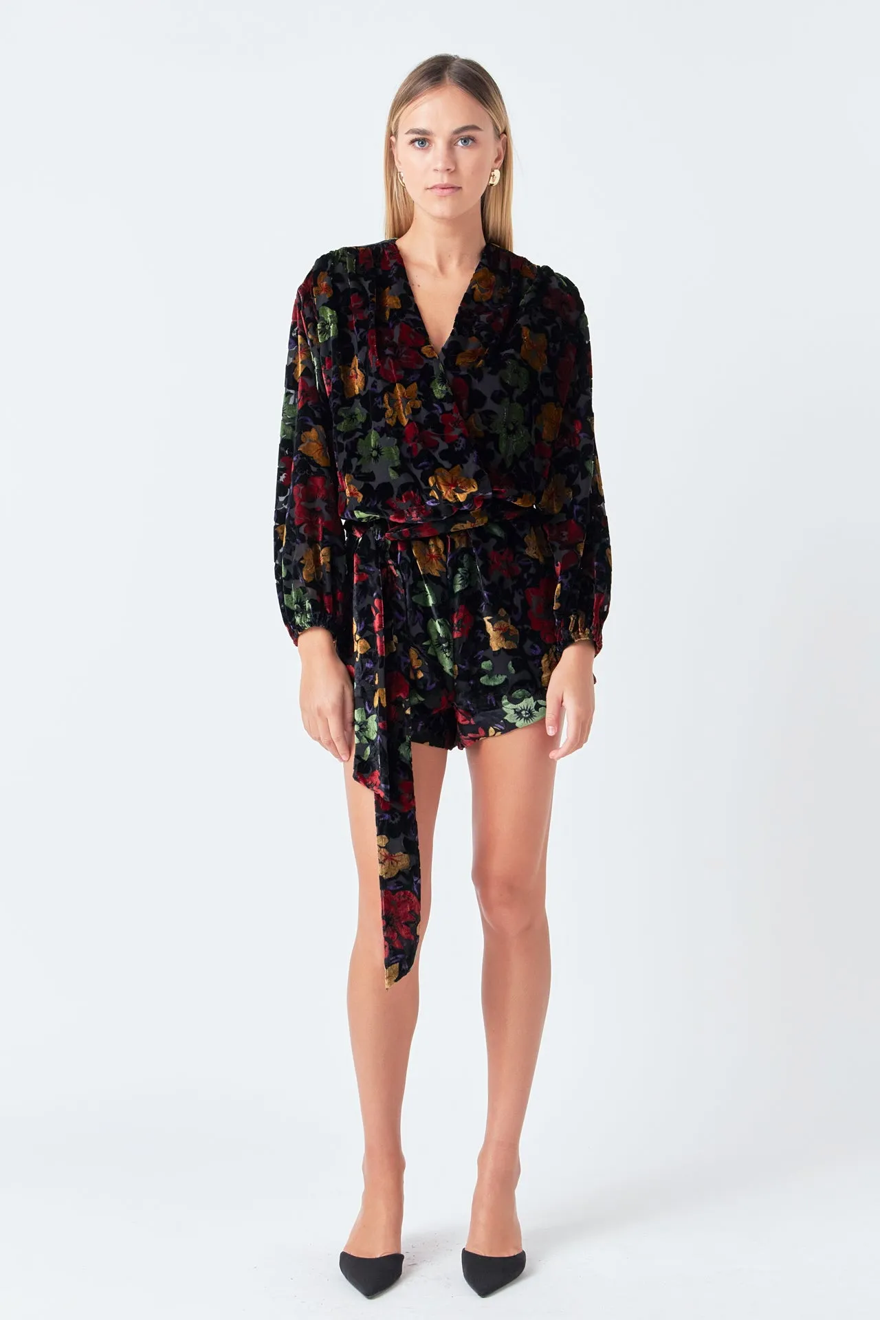 Burnout Velvet Romper sold by Endless Rose