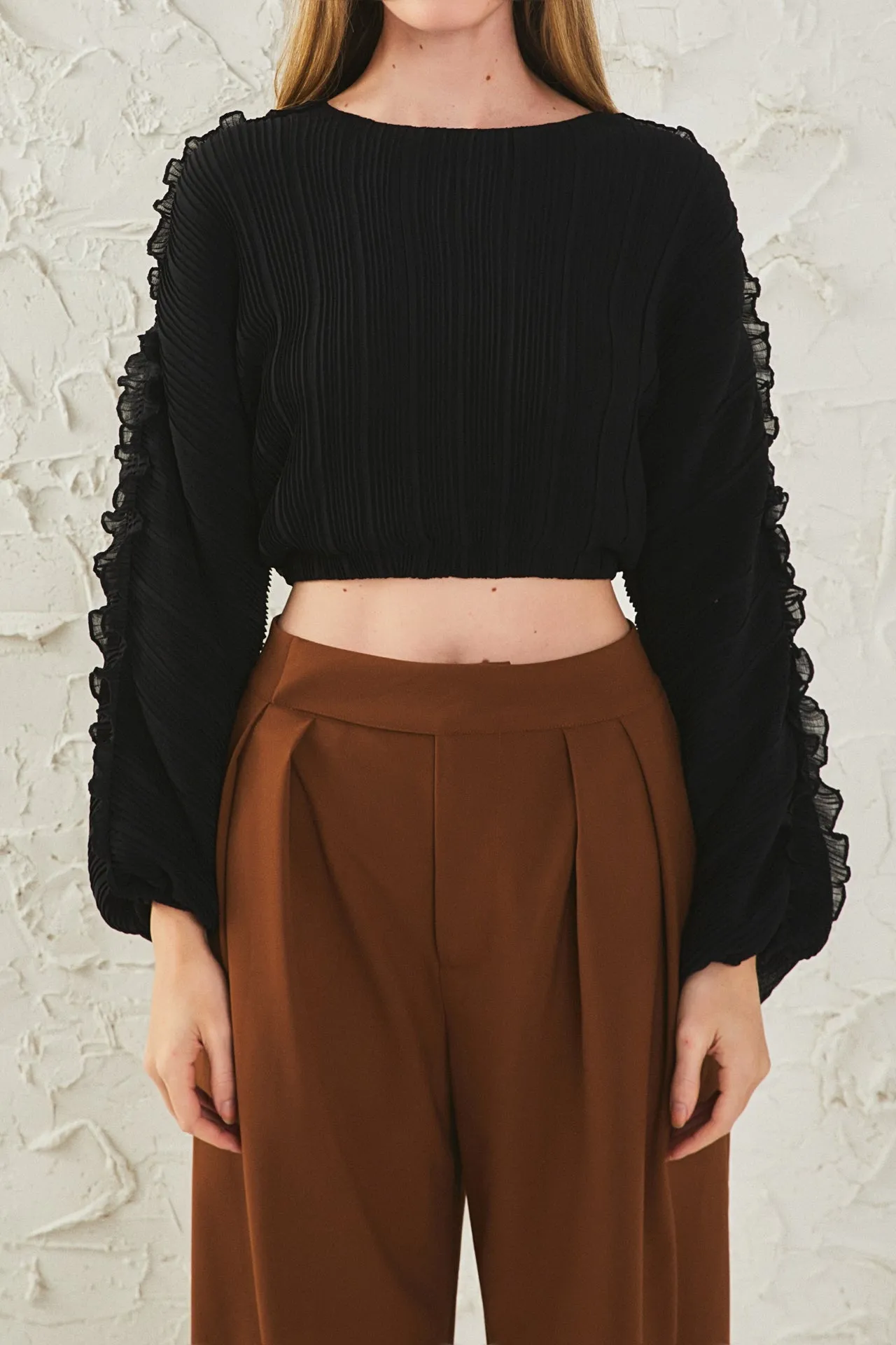 Cropped Plisse Blouse sold by Endless Rose product image thumbnail 2