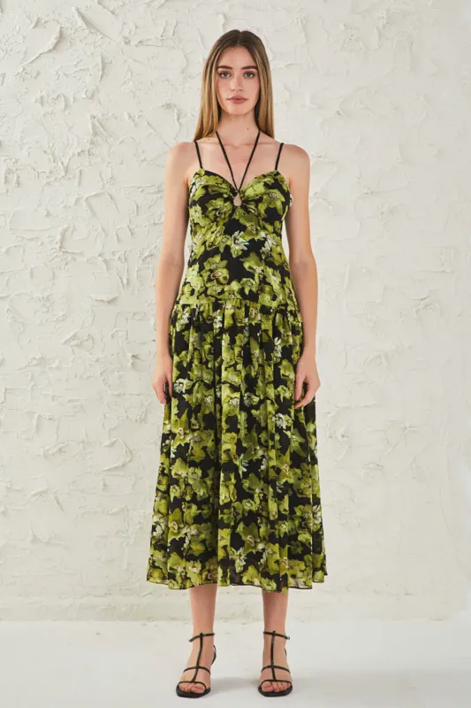 Front Cutout Floral Maxi Dress sold by Endless Rose