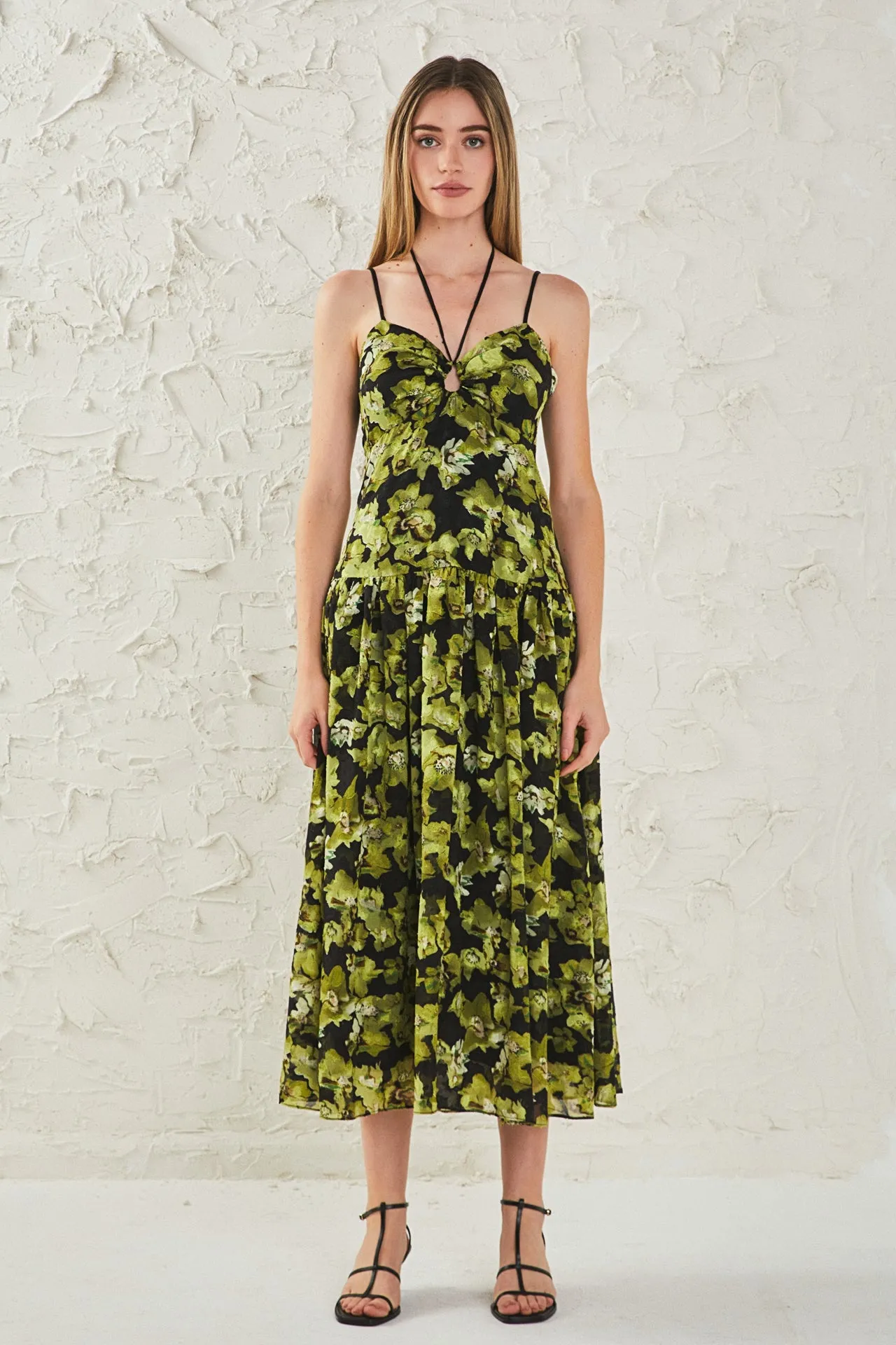 Front Cutout Floral Maxi Dress sold by Endless Rose