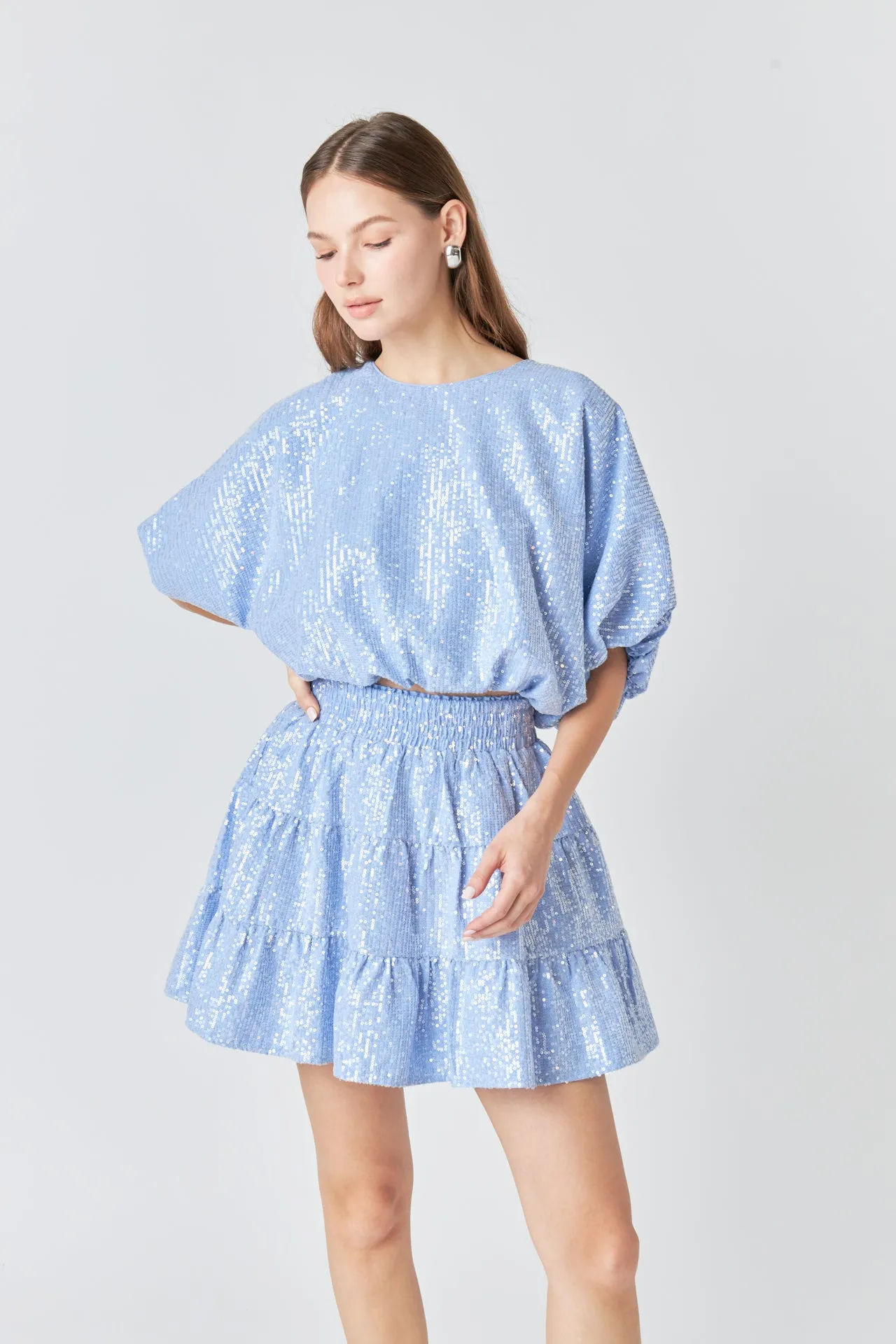 Sequins Ruffled Mini Skirt sold by Endless Rose product image thumbnail 5