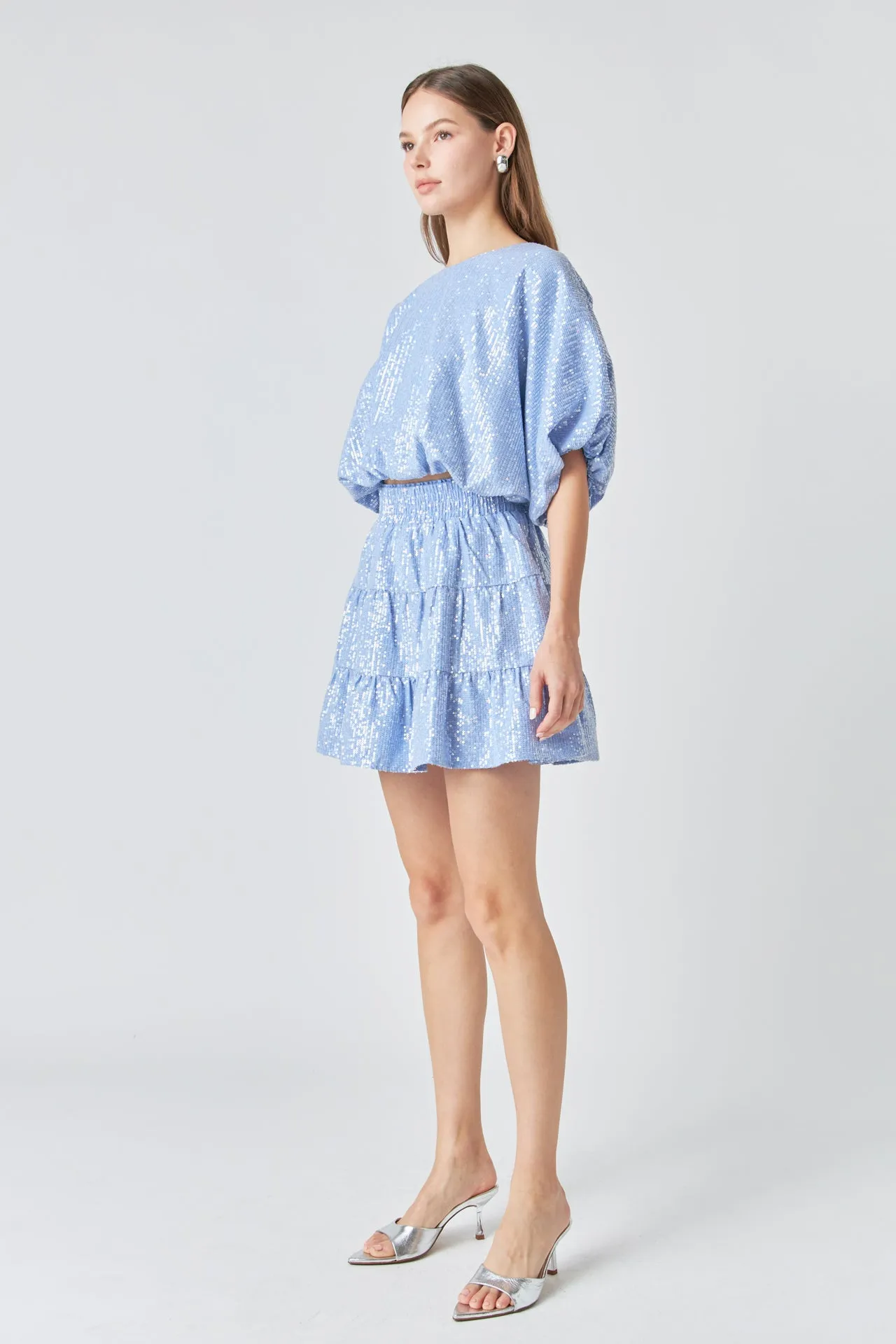 Sequins Ruffled Mini Skirt sold by Endless Rose product image thumbnail 3