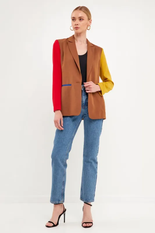 Colorblock Blazer sold by Endless Rose