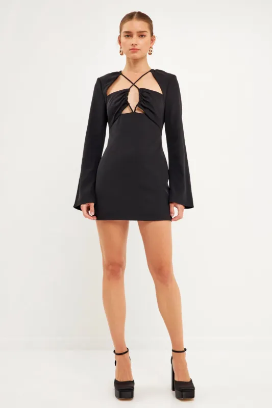 Crossover Straps Fitted Mini Dress sold by Endless Rose