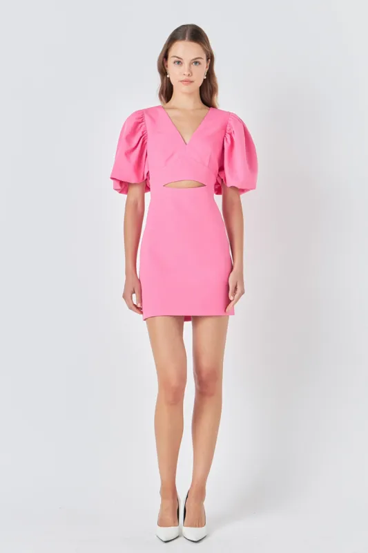 Puff Sleeve Cut Out Mini sold by Endless Rose