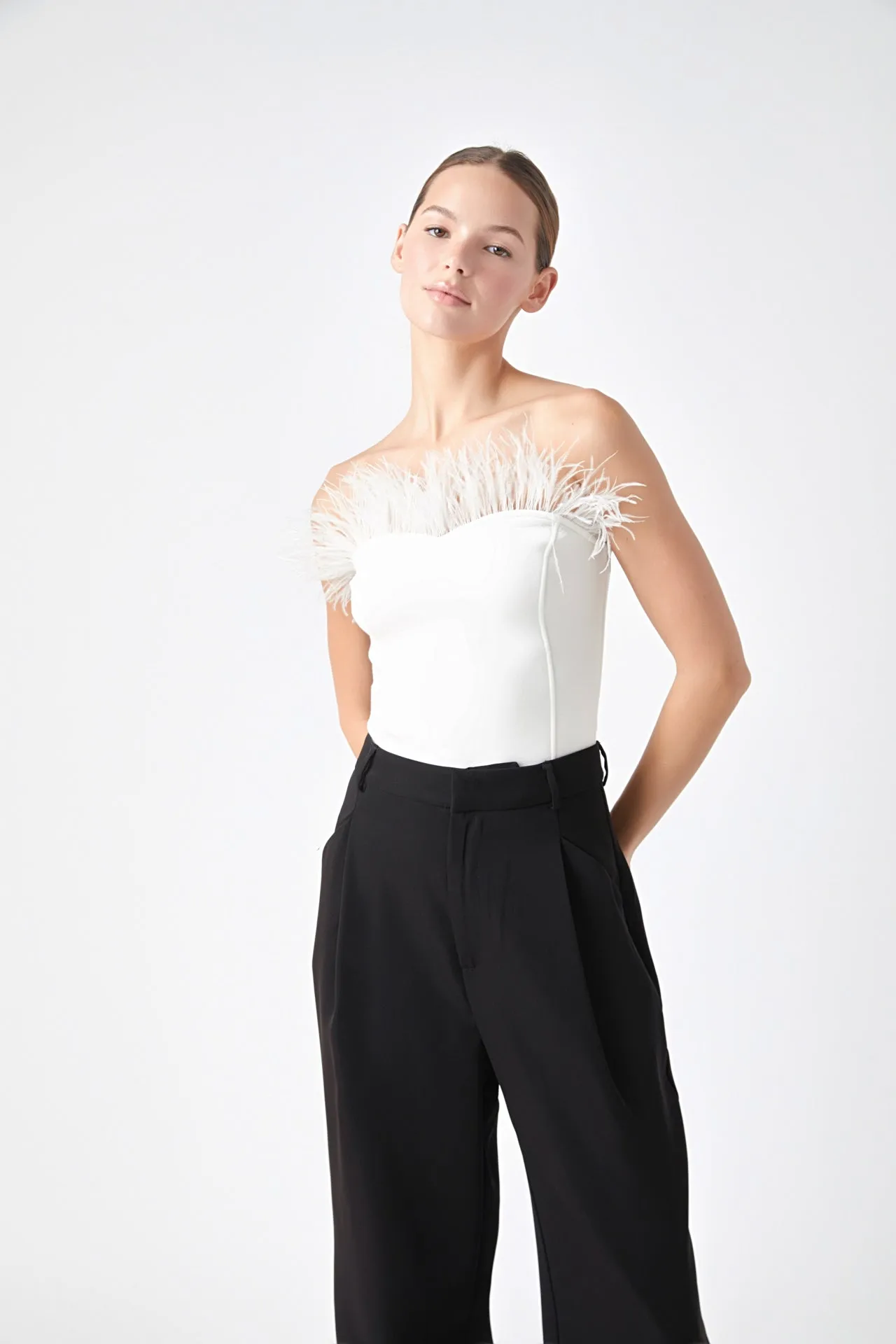Strapless Knit Feather Top sold by Endless Rose product image thumbnail 5