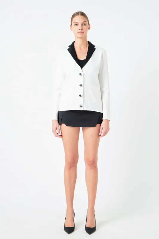 Premium Jewel Knit Blazer Cardigan sold by Endless Rose