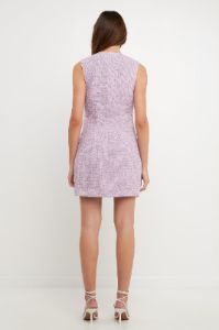 Sleeveless Tweed Mini Dress sold by Endless Rose