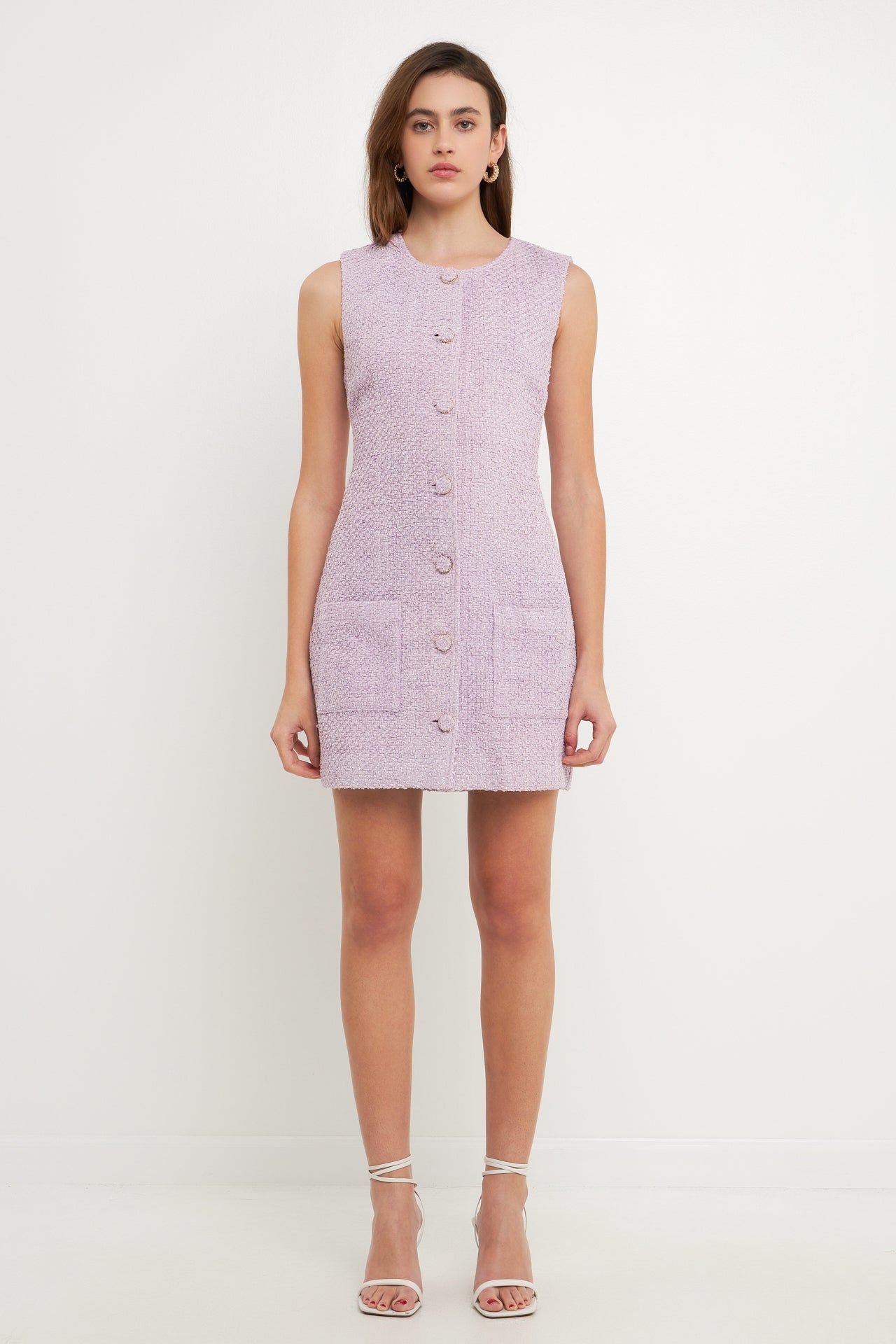 Sleeveless Tweed Mini Dress sold by Endless Rose