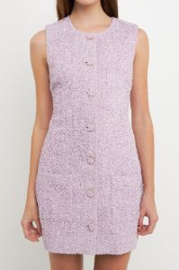 Sleeveless Tweed Mini Dress sold by Endless Rose