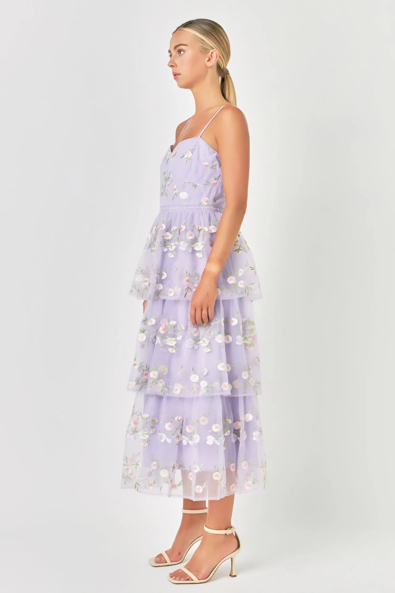 Floral Layered Midi Dress sold by Endless Rose product image thumbnail 3