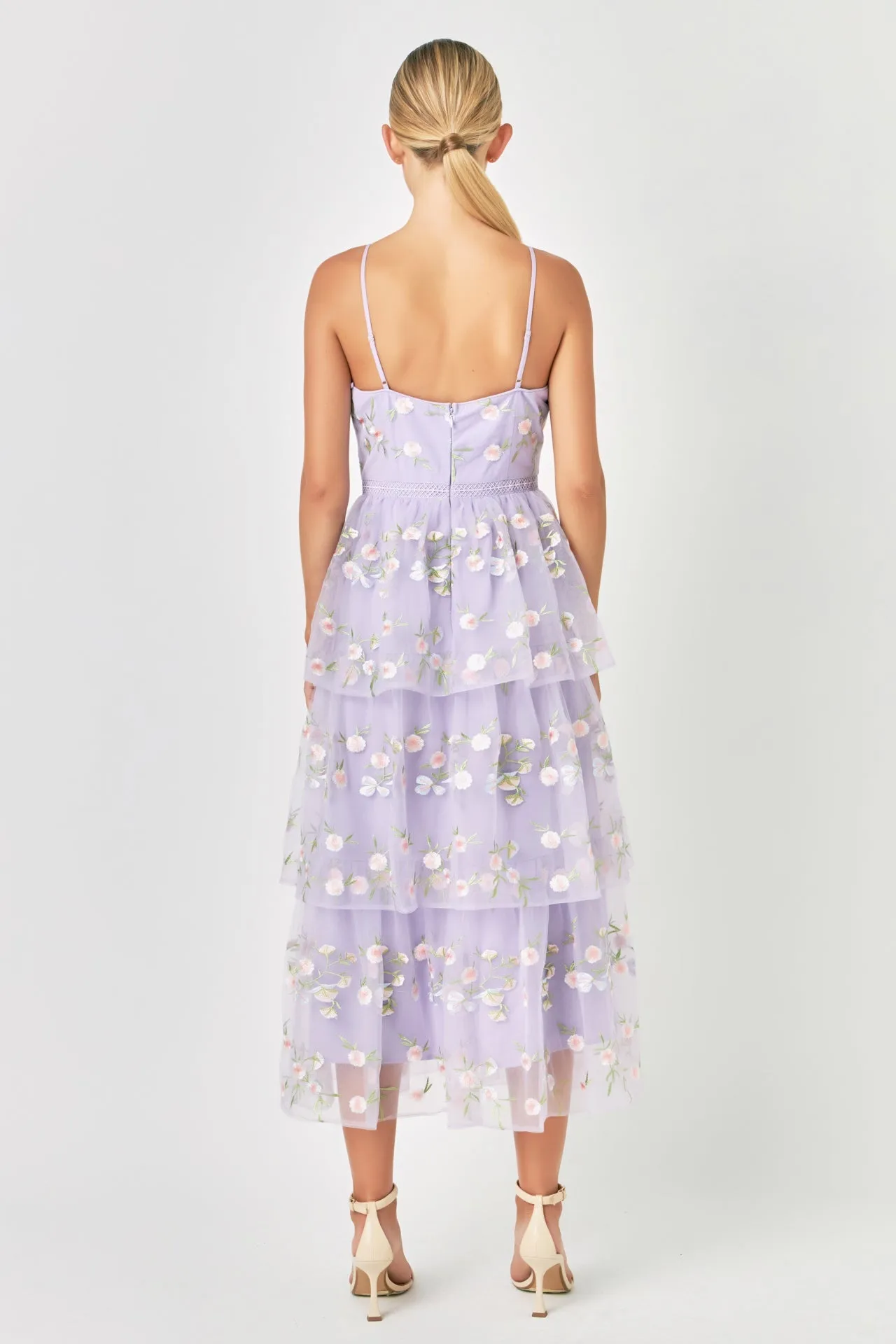 Floral Layered Midi Dress sold by Endless Rose product image thumbnail 4