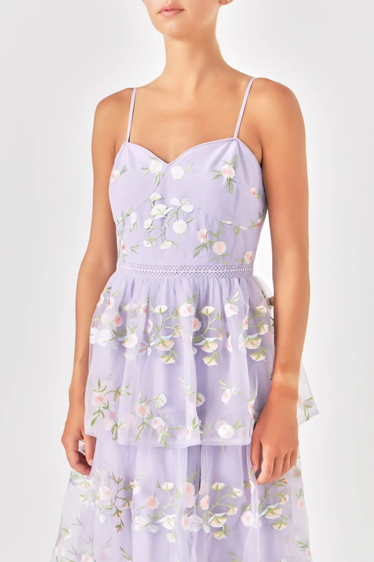 Floral Layered Midi Dress sold by Endless Rose product image thumbnail 2