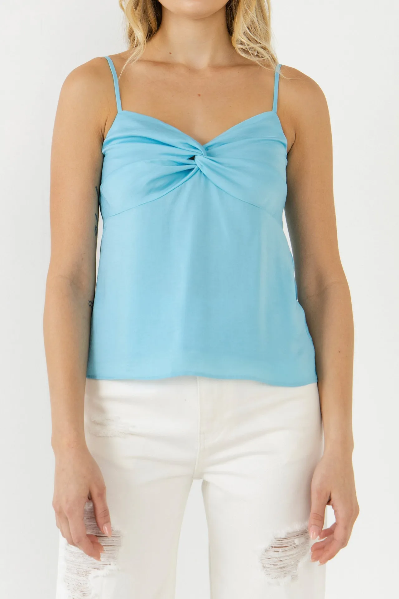 Satin Effect Knotted Top sold by Endless Rose product image thumbnail 2