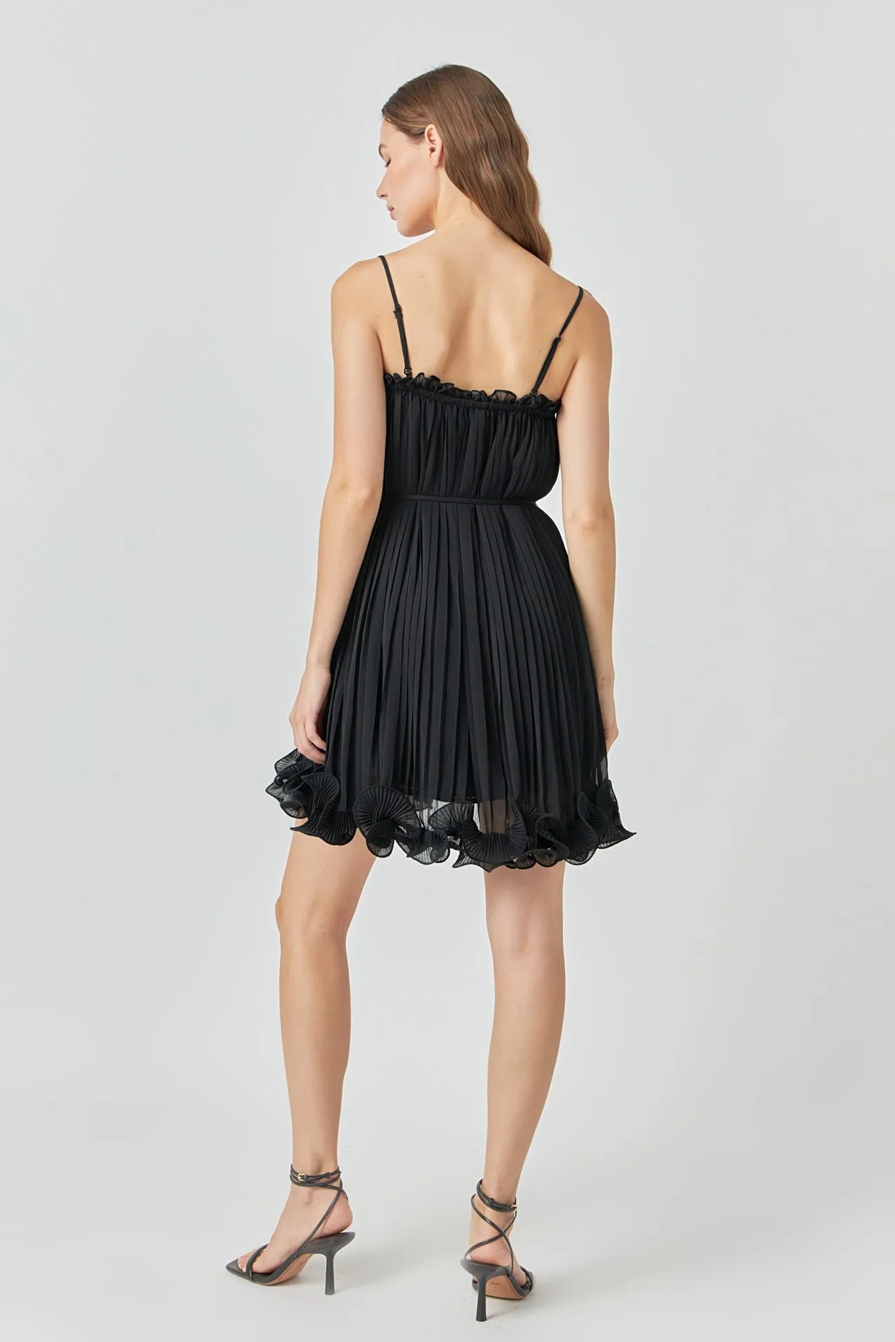 Pleated Chiffon Ruffle Mini Dress sold by Endless Rose product image thumbnail 4