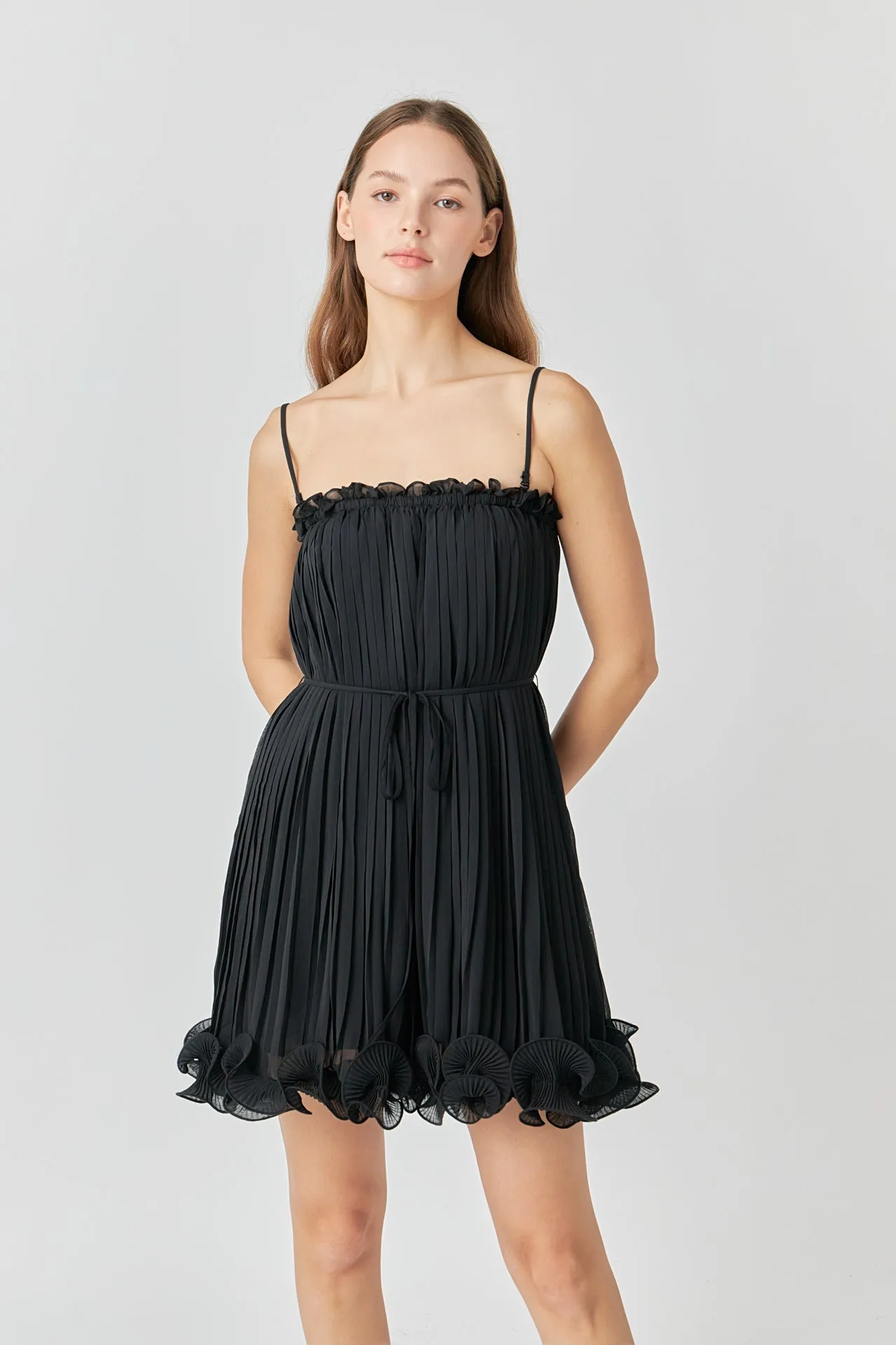 Pleated Chiffon Ruffle Mini Dress sold by Endless Rose product image thumbnail 5
