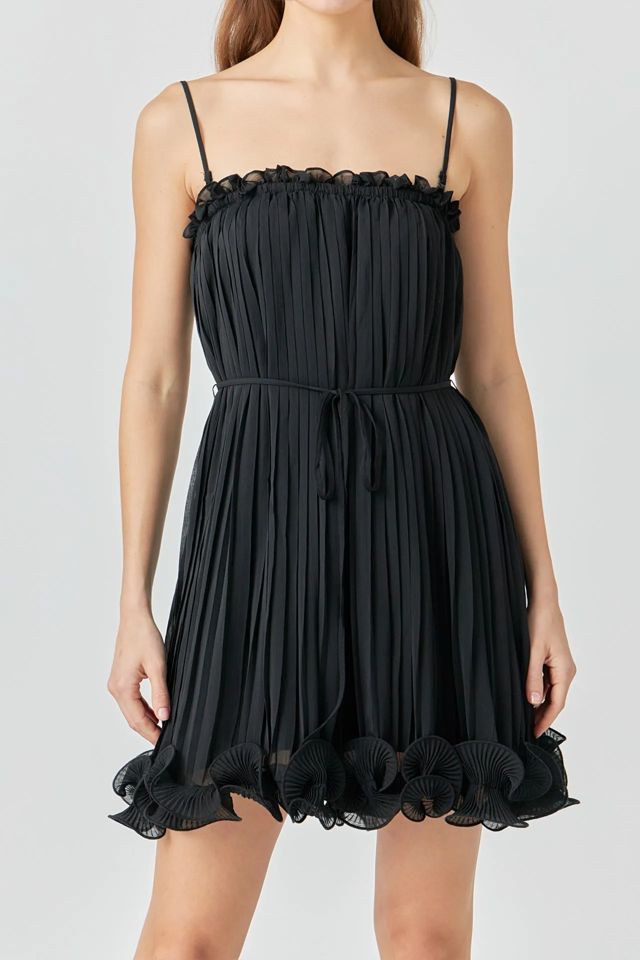 Pleated Chiffon Ruffle Mini Dress sold by Endless Rose product image thumbnail 2
