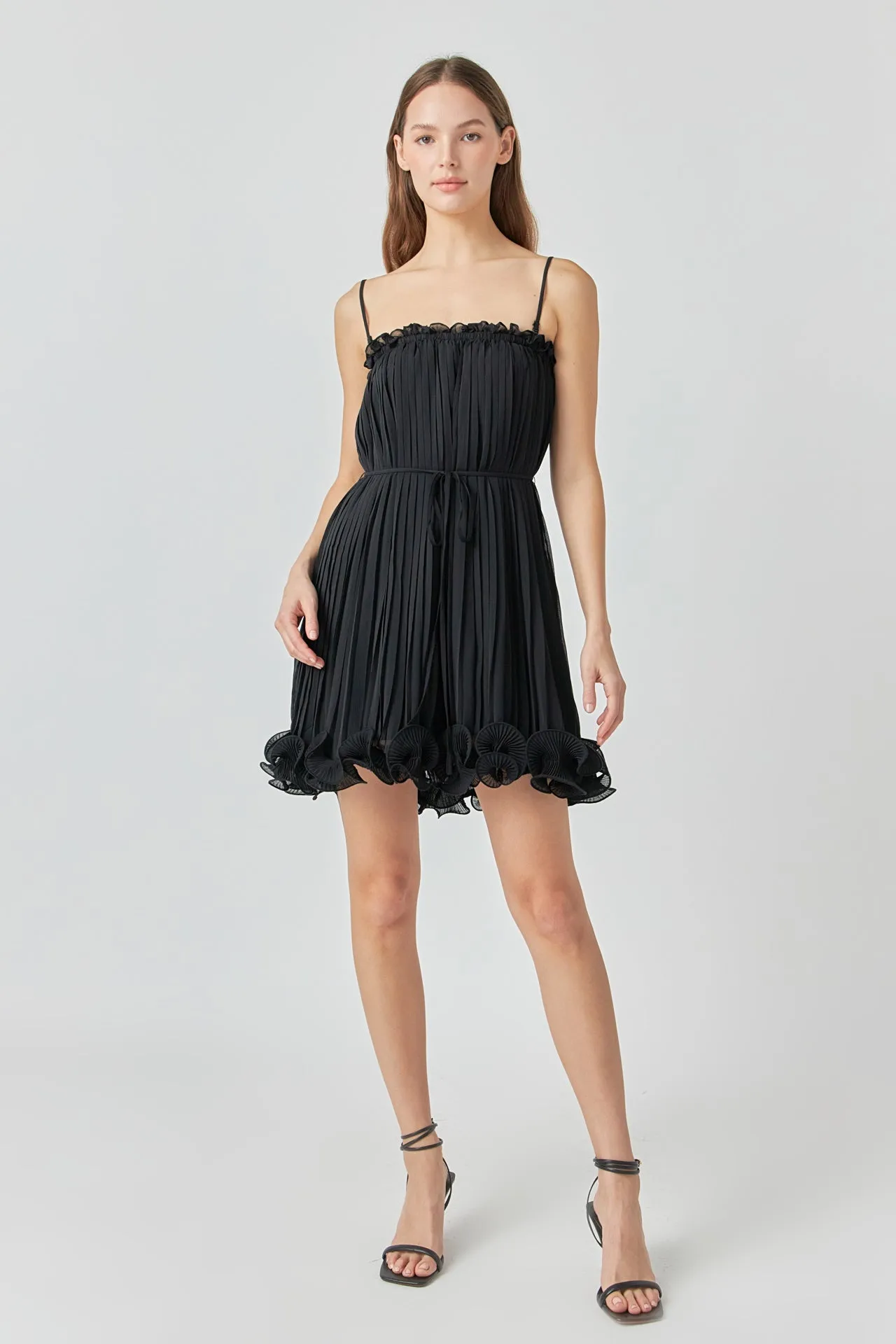 Pleated Chiffon Ruffle Mini Dress sold by Endless Rose